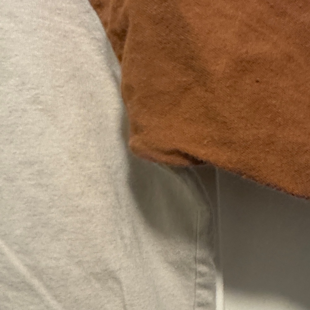 Patagonia Men's Two-Tone Long Sleeve Tee in Brown and Cream - Picture 4 of 7